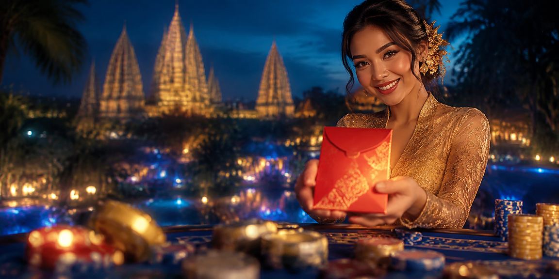 Amplop merah dengan latar neon berwarna, melambangkan reward dan pembayaran di platform pahlawan4d
