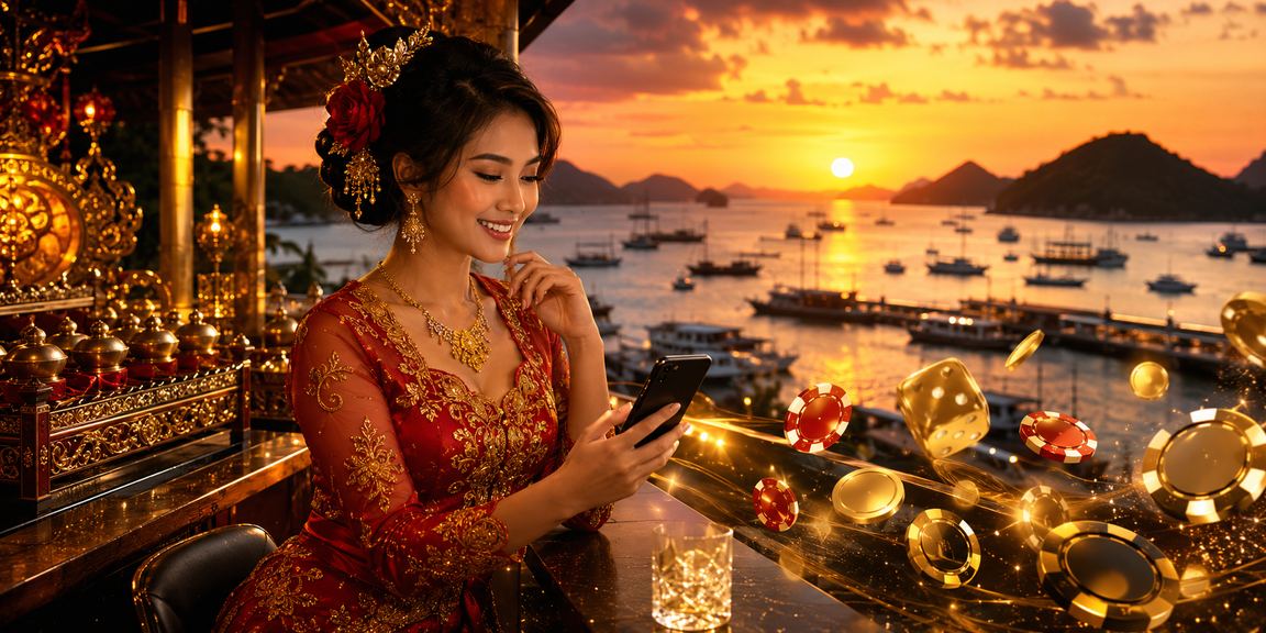 Pengguna menikmati festival hiburan kasino mobile dengan suasana meriah dan penuh warna